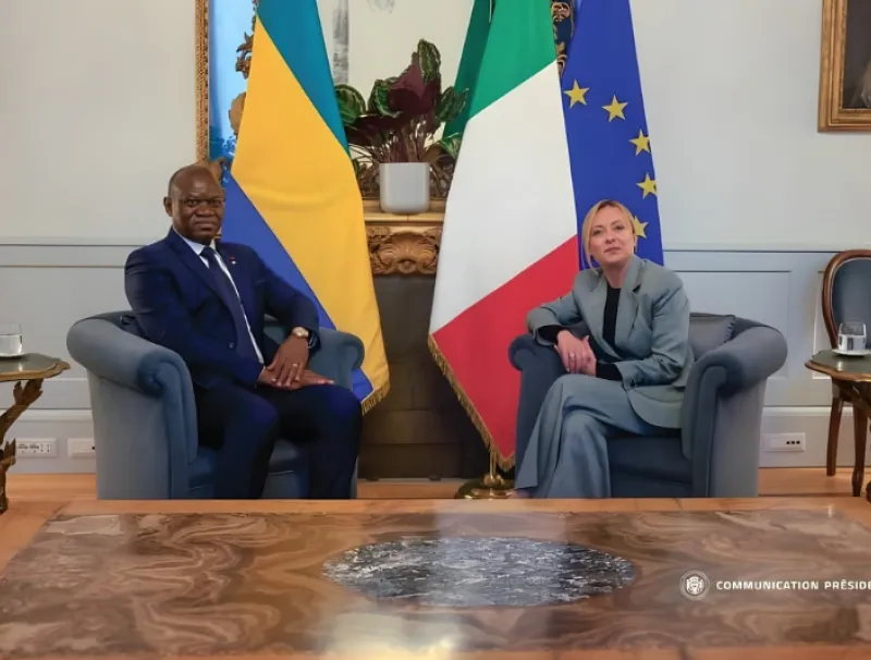 Le président Oligui Nguema reçu au palais Chigi par la Première ministre italiènne Giorgia Moloni.