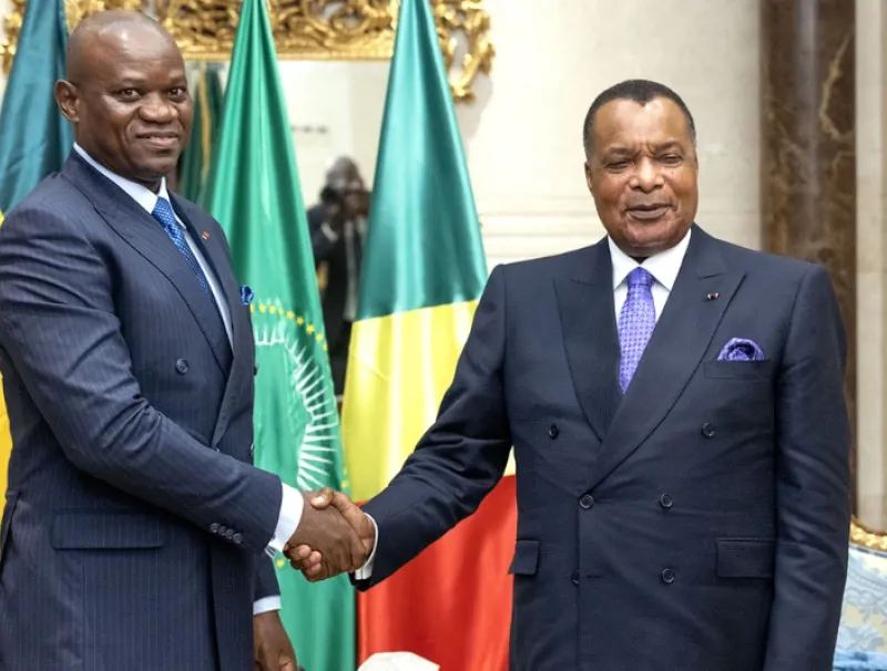 Brice Clotaire Oligui Nguema, président du Gabon et Denis SASSOU NGUESSO, président du Congo président 