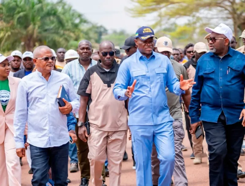 Brice Clotaire Oligui Nguema, président du Gabon, visitant l’USTM le week-end écoulé