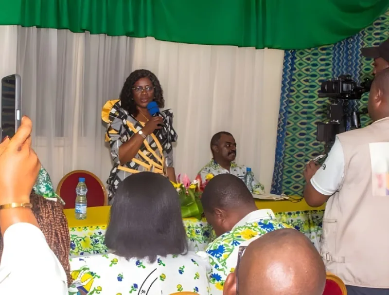 Angelique Ngoma, secrétaire générale du PDG