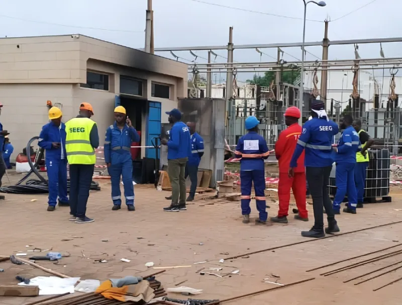  Travaux de réparation du poste source 20 kV de la centrale thermique d’Owendo