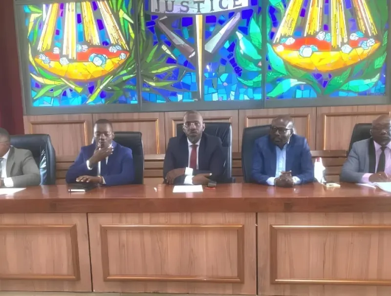 Vue du bureau du Syndicat national des magistrats du Gabon (Synamag).
