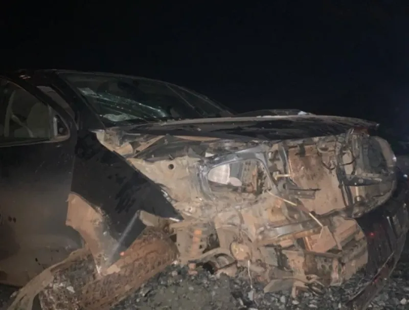 une voiture accidenté. © DR