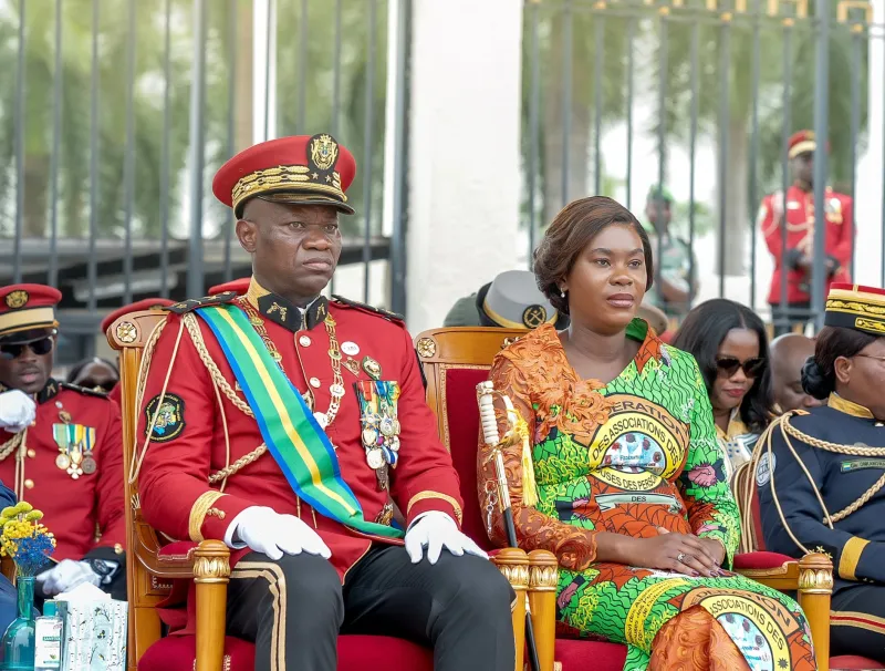 le général Brice Clotaire Oligui Nguema et, à son épouse Zita. © DR 