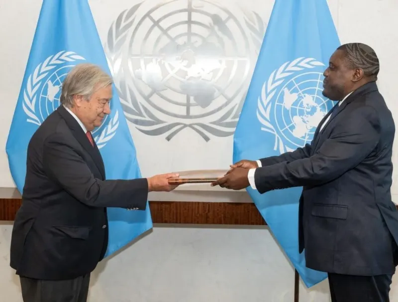 Gabon-Onu : Antonio Guterres reçoit les lettres de créance de Ghislain Ondias Okouma