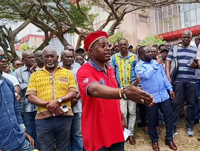 Geoffrey Madouta président du Syndicat libre des agents de la mairie de Libreville (Sylaml) © DR