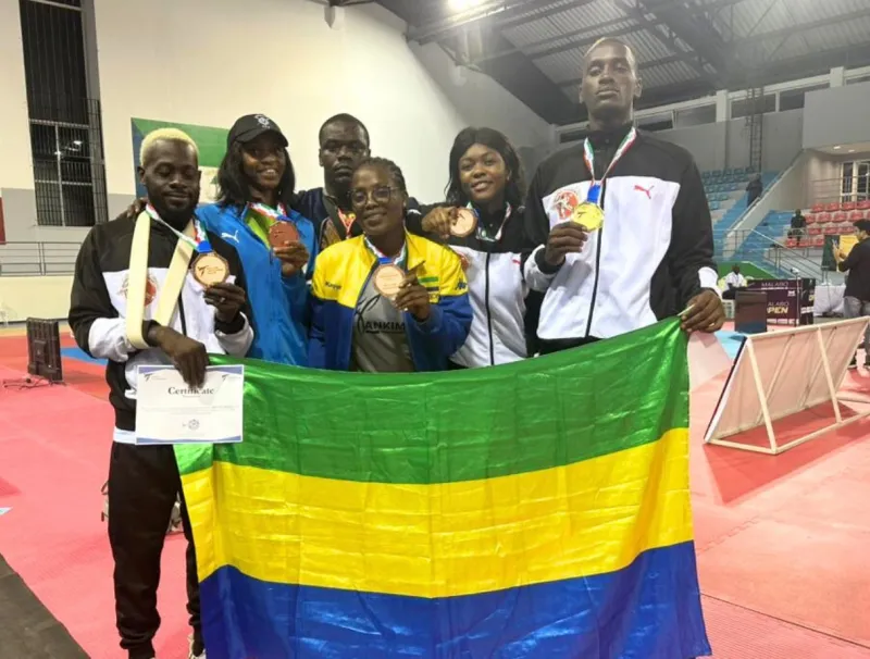 Les médaillés gabonais Open de Malabo © DR