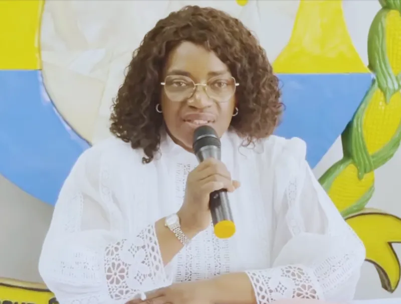 Angélique Ngoma, secrétaire générale du Parti Démocratique Gabonais (PDG) © Capture d'écran