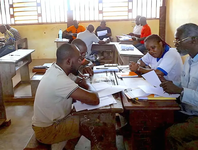 Les professeurs de Minvoul, lors du séminaire de formation à l’APC. © DR 