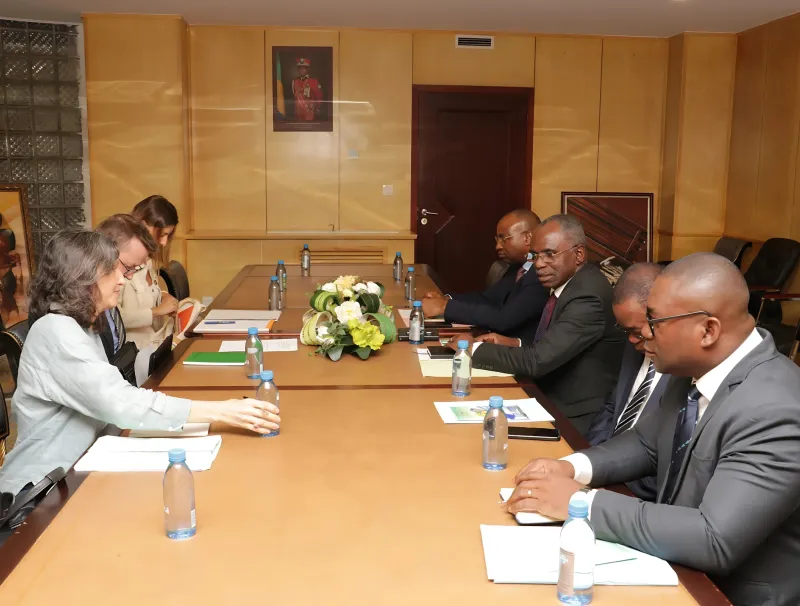 Rencontre entre plusieurs membres du bureau de l’Assem- blée nationale et une délégation de l’ambassade de France au Gabon. © DR 