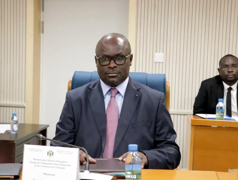 Le ministre des Affaires étrangères, Régis Onanga Ndiaye. © L'union