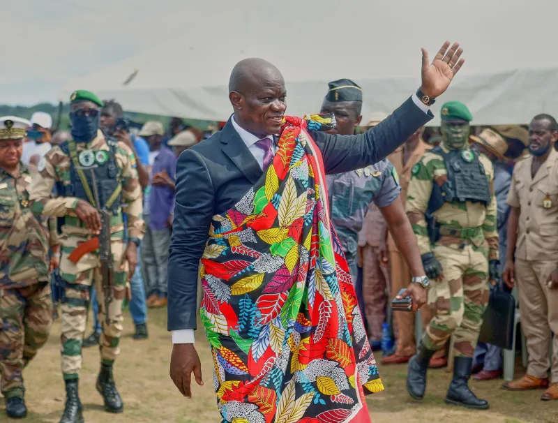 Visite du chef de l'Etat, Brice Clotaire Oligui Nguema dans l'Ogooué Maritime : étape de Mpaga.