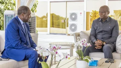 Abdou Abarry, Le Représentant spécial des Nations Unis pour l’Afrique centrale et Brice Clotaire Oligui Nguema, président du Gabon