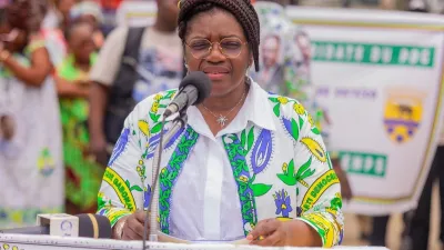 Angélique Ngoma, secrétaire générale du Parti Démocratique Gabonais (PDG)