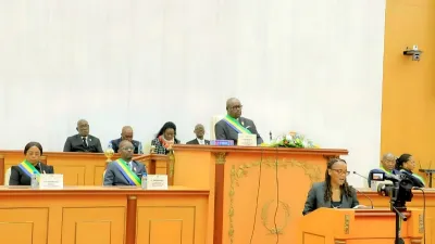 Michel Régis Onanga Ndiaye, président de l'Assemblée nationale