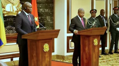 Brice Clotaire Oligui Nguema, président du Gabon et João Lourenço, président de l'Angola