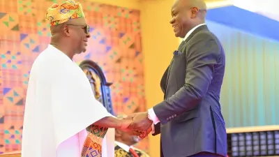 Brice Clotaire Oligui Nguema, et son homologue ghanéen, John Dramani Mahama