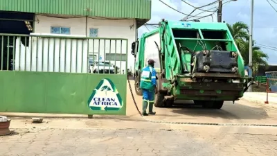 Une vue de l’entrée du siège de la société Clean Africa.