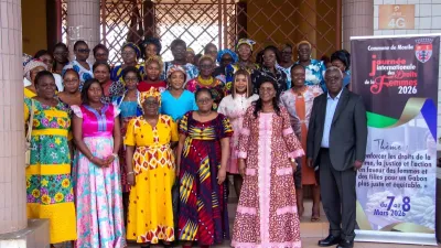 Au sortir des conférences-débats à l’Hôtel de Ville avant l’action sociale à la prison de Mouila