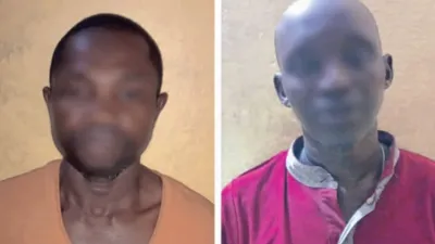 Les deux auteurs présumés de la profanation de tombe.