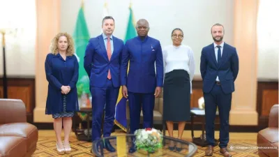 Une phase de l’audience que le chef de l’État, Brice Clotaire Oligui Nguema, a accordée à l’ambassadeur d’Italie au Gabon, Stefano Moscatelli.