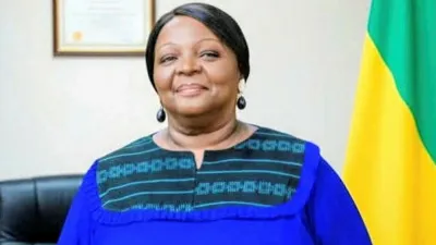 Edwige Andem Obam, présidente du groupe de l'Union démocratique des bâtisseurs (UDB) au conseil municipal de Libreville