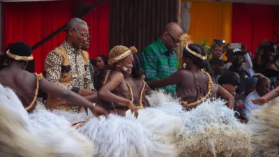Alexandre Barro Chambrier et Ulrich Kessany à la fête des cultures