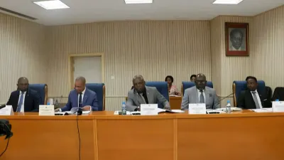 Germain Biahodjow, ministre de la Communication et des Médias à l'Assemblée Nationale