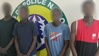 Mandikou Me Digabe Géraud Dani, Ozavino Jérémy , Douckagha Bayonne Emmanuel (21 ans) et Mabedi Lauriant David (20 ans), les présumés meurtriers de Jordan Vivien Olendji 