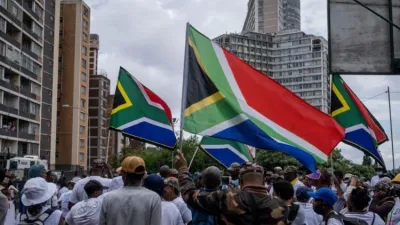 Manifestants anti-migrants en Afrique du Sud