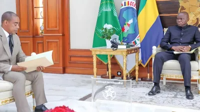 Le chef de l’Etat Brice Clotaire Oligui Nguema, a reçu le ministre de la Communication, Germain Bihadjow