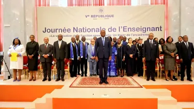 Le chef de l’Etat et les membres du gouvernement, lors de la Journée national de l’enseignant