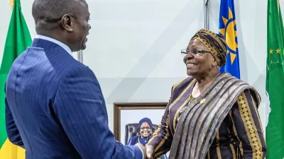 Brice Clotaire Oligui Nguema, président du Gabon et Netumbo Nandi-Ndaitwah, présidente de la Namibie