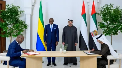 Brice Clotaire Oligui Nguema et son hôte émirati ont présidé la signature d’accords entre les deux pays.