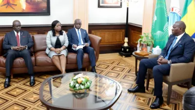 Une phase de la rencontre entre le chef de l’état et les présidents des chambres du parlement