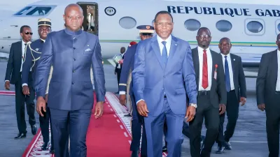Brice Clotaire Oligui Nguema, président du Gabon à son arrivée à N’Djaména