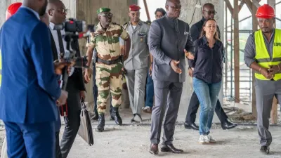 Brice Clotaire Oligui Nguema, président du Gabon sur les chantiers de deux musées