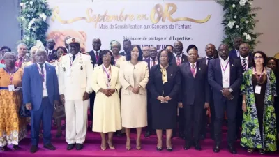 Les officiels à l’ouverture du séminaire sur les cancers pédiatriques.