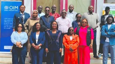 Participants après l’ouverture du séminaire sur la migration à Dakar