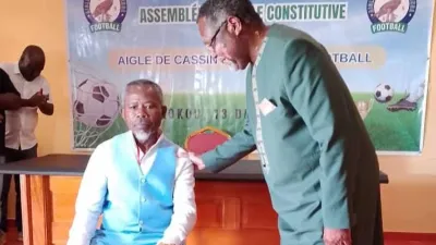 Le président du comité directeur, Paulin Metandou, installé par Flavien Enongoué