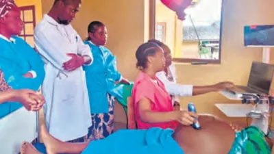 Une séance de démonstration des prouesses du projet eGabon-SIS dans un centre de santé de Mbigou