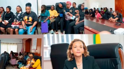Vue de la rencontre entre la ministre Nkana Ayo-Bivigou et les infirmières.
