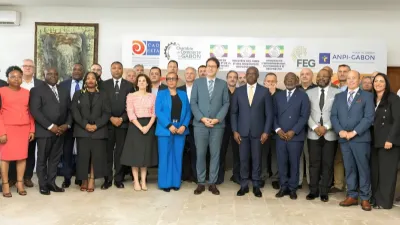 Des membres du gouvernement et les partenaires européens au terme de la rencontre