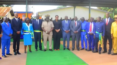 Les nouveaux responsables municipaux de Bitam et départementaux du Ntem avec les officiels