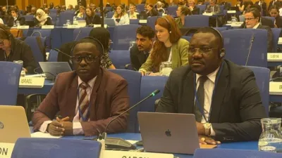 Séraphin Ondoumba et Sylvère Wilfreed Nzamba, délégation gabonaise à Vienne, en Autriche.