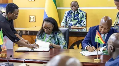 Phase de la signature d’accords entre les deux délégations