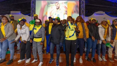 Supporteurs des panthères du Gabon