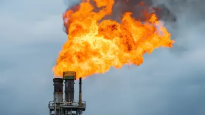 Torchage du gaz au Gabon