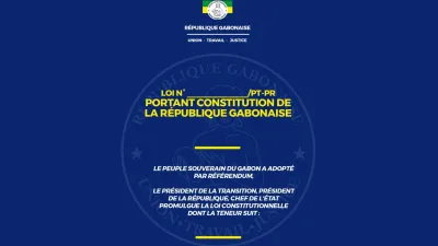 Page de garde projet de nouvelle constitution du Gabon