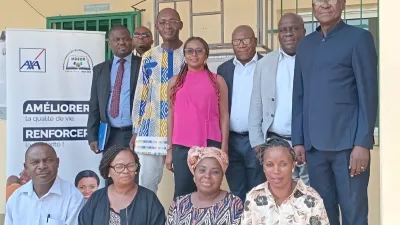 Des membres de la Mutuelle après la campagne d’adhésion à l’UOB